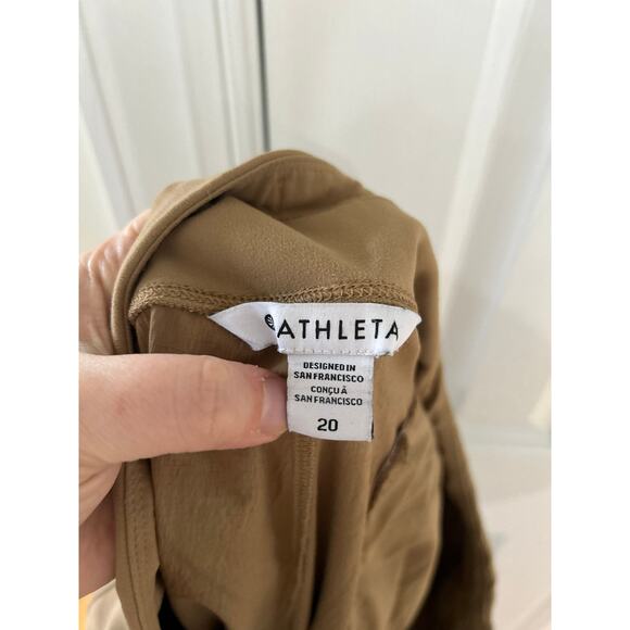 Athleta Khaki Tan Pull On Plus Size Hiking Outdoor Ankle Pants - Picture 5 of 7